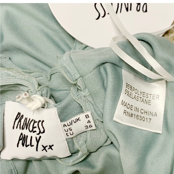 Blue Princess Polly Halter Crop Top - NWT - Picture 7 of 8